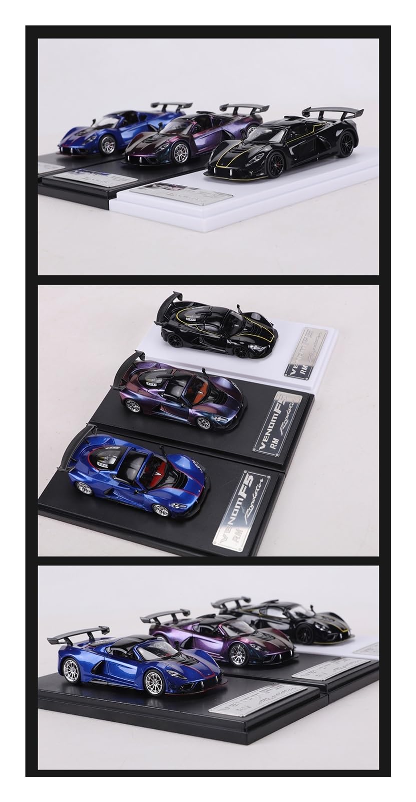 Metallo Scala Replica 1 64 Per Hennessey Venom F5 Modello Di Auto In Lega Veicolo Hobby Collezione Ornamenti Da Tavolo Hobby Veicoli Giochi Set(Purple)