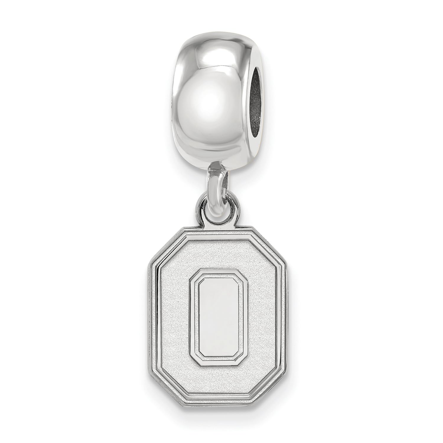 Ohio State Bead Charm Small (1/2 Inch) Dangle (Sterling Silver)