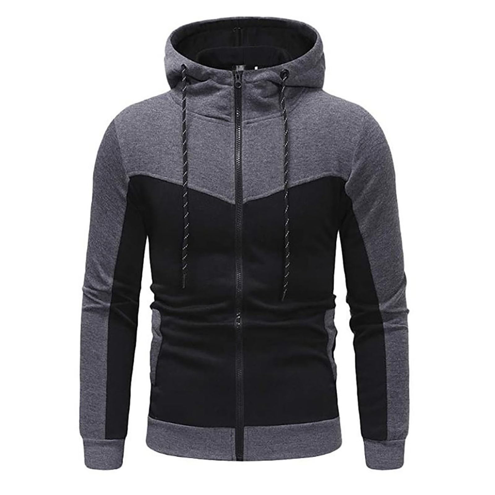 Męski dres treningowy, 2-częściowy, zapinana na zamek bluza z kapturem i joggery, zielono-czarna odzież sportowa dla mężczyzn, miękka bawełniana dres treningowy z kieszeniami, lekki, wygodny strój na