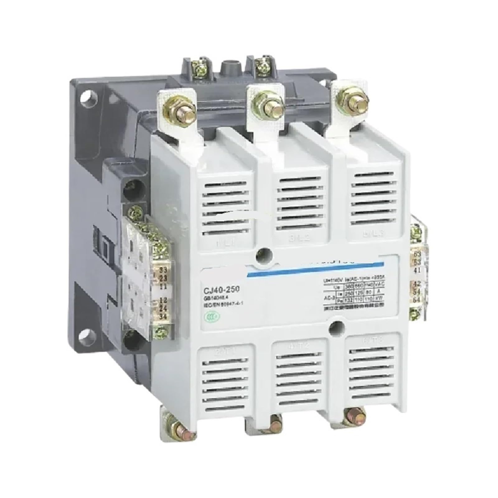 Contacteur électrique triphasé CJ40 AC 220V 160A à haute endurance mécanique