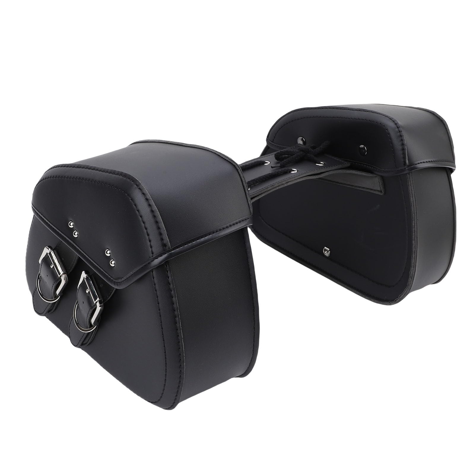 CHICIRIS Borse Laterali per Moto Borsa Laterale Impermeabile in Pelle PU | Misura Universale per Braccio Oscillante Posteriore, Corda Regolabile, 12,8x4,5x9,5 Pollici, Chiusura con Fibbia, Tasca