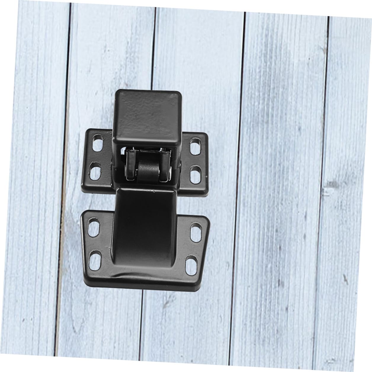 Ipetboom Chiavistello Cancello 2 Pezzi Serratura a Pressione in Lega di Alluminio Nero, Resistente ad Alta Temperatura, Blocco Superiore e Inferiore per Garage e Camera di Verniciatura