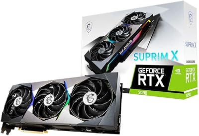 msi Gaming GeForce RTX 3090 24GB GDRR6X 384-Bit HDMI/DP 1875 MHz Ampere Architecture OC Graphics Card (RTX 3090 Suprim X 24G)