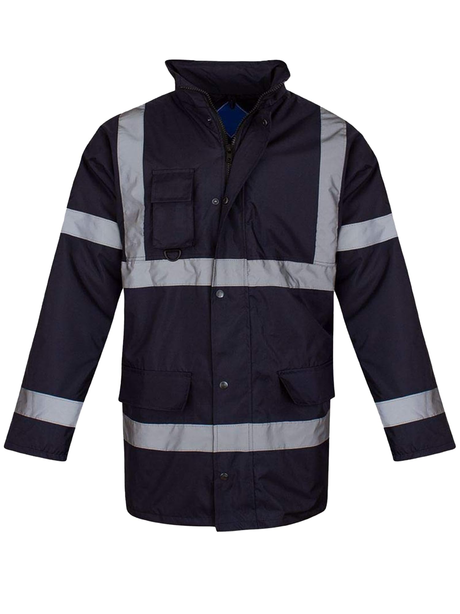 shelikesHi Vis Viz Jackets High Visibility Parka Workwear Security Safety Fluorescent Hooded Padded Waterproof Work Wear Jacket Coat