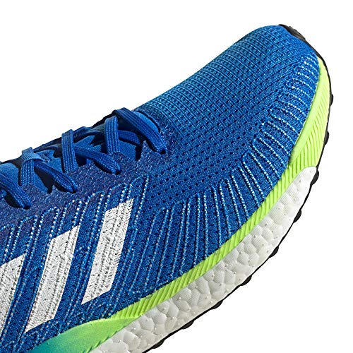 Image of adidas Men's Solarboost 19 Road Running Shoe, Glory Blue /Footwear White /Signal Green, 8.5 UK