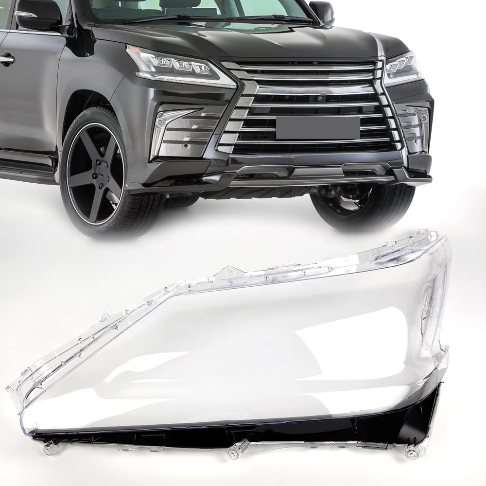 Lente dei Fari per Lexus LX570 2016-2019, Faro per Auto Sinistra Destra Sostituzione Cover, 1 Pz,Left-1-pcs
