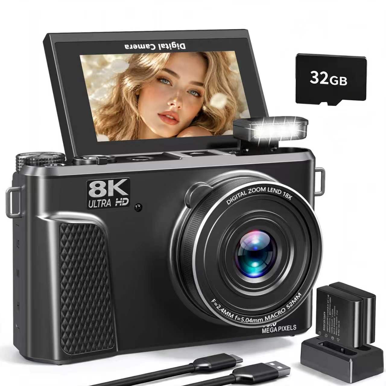 8K Digital Camera 88MP QODRIN
