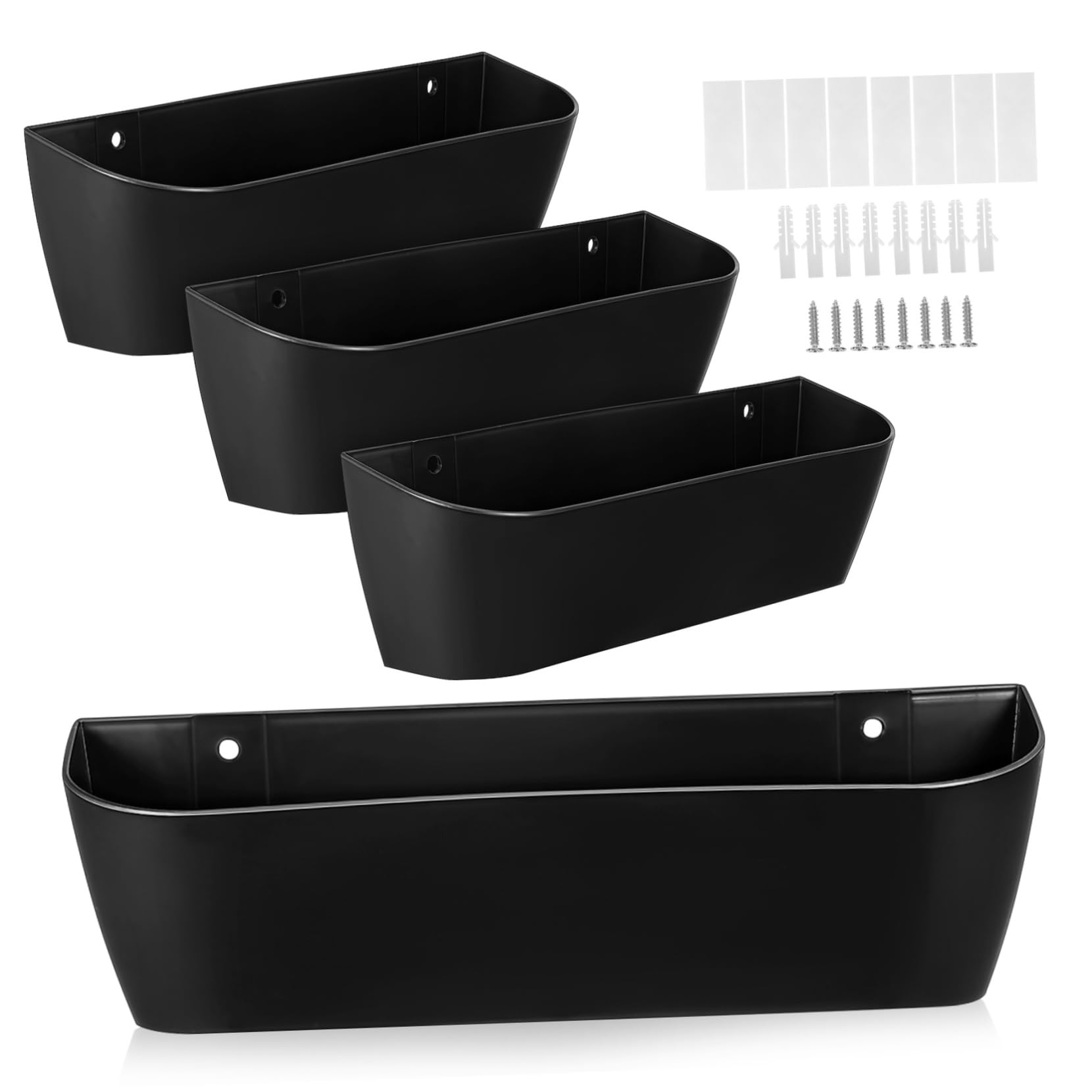 SOLUSTRE 4Pcs Shoe Rack Organizer for Entryway Space Saving Storage for Small Spaces Easy Screw Adhesive Installation Sturdy Construction Versatile Footwear Holder