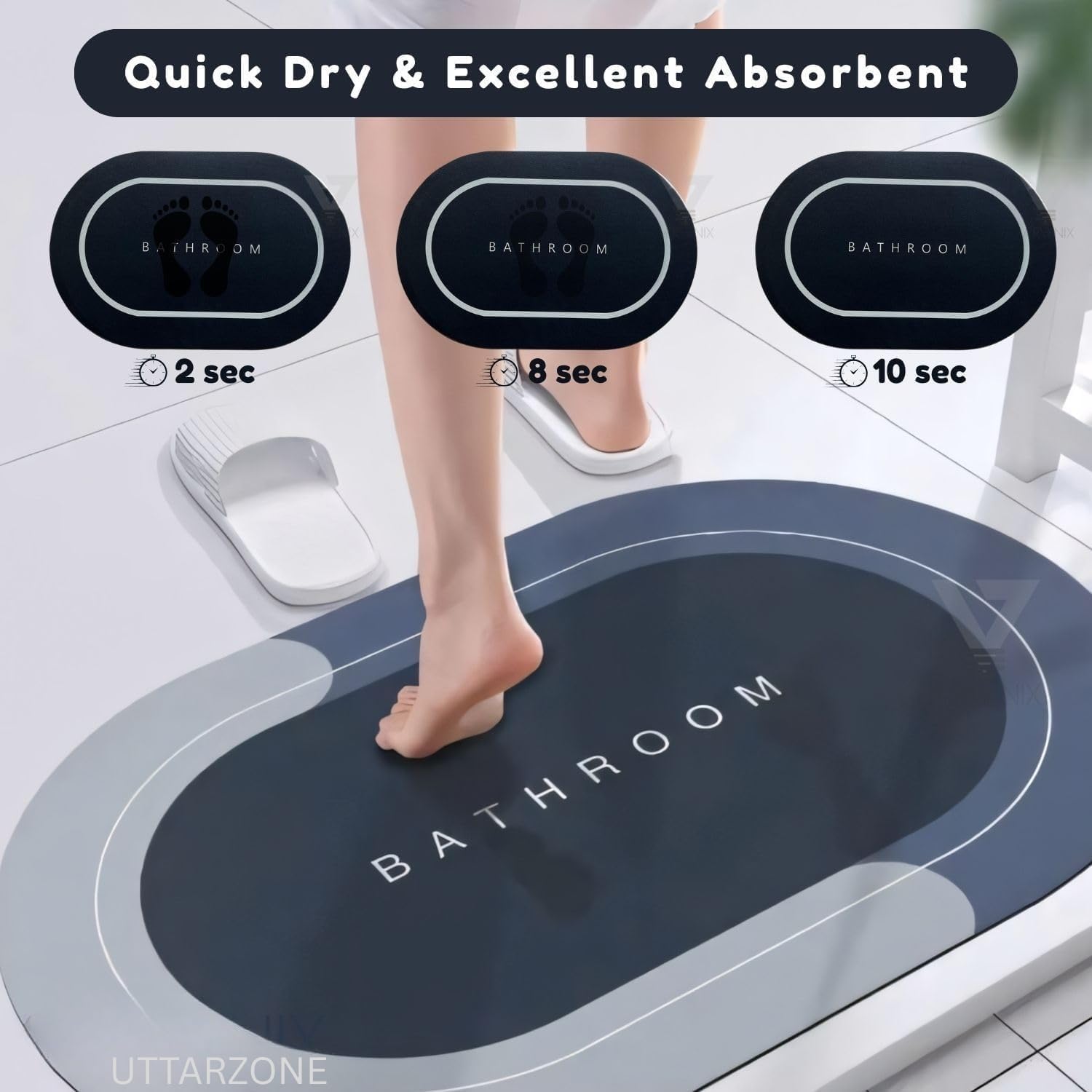 JOFIX Bathroom Mat Set - Quick Dry & Non-Slip -3 JOFIX Bathroom Mat Set - Quick Dry & Non-Slip -3