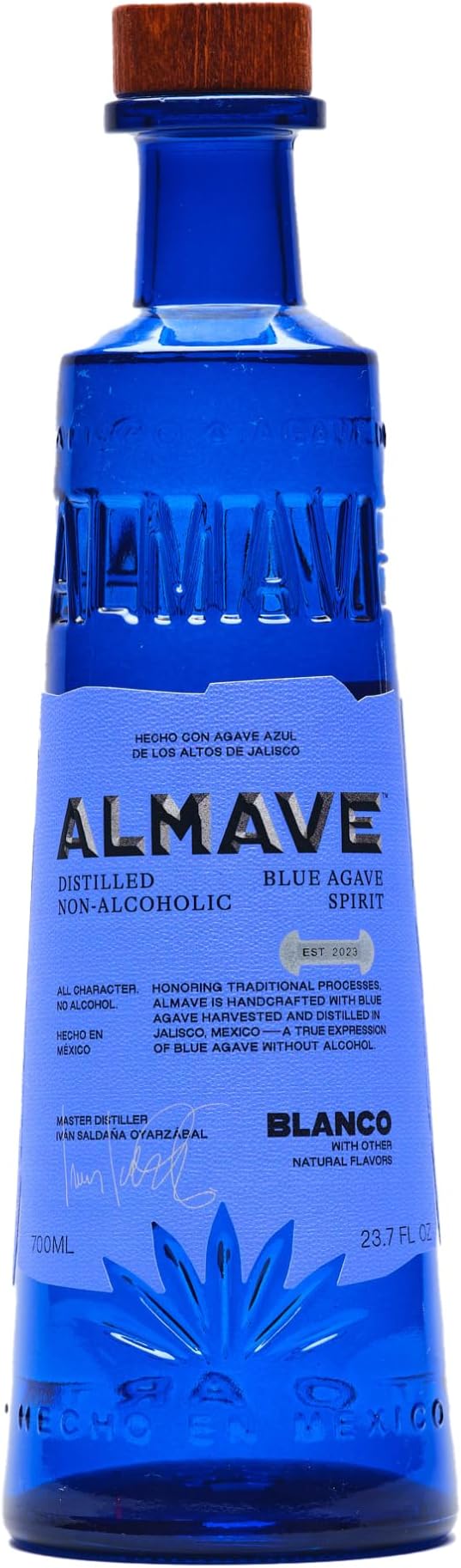 Almave Blanco Non-Alcoholic Blue Agave Spirit – The First Premium Tequila Alternative Made with Blue Agave – Handcrafted in Jalisco, Mexico