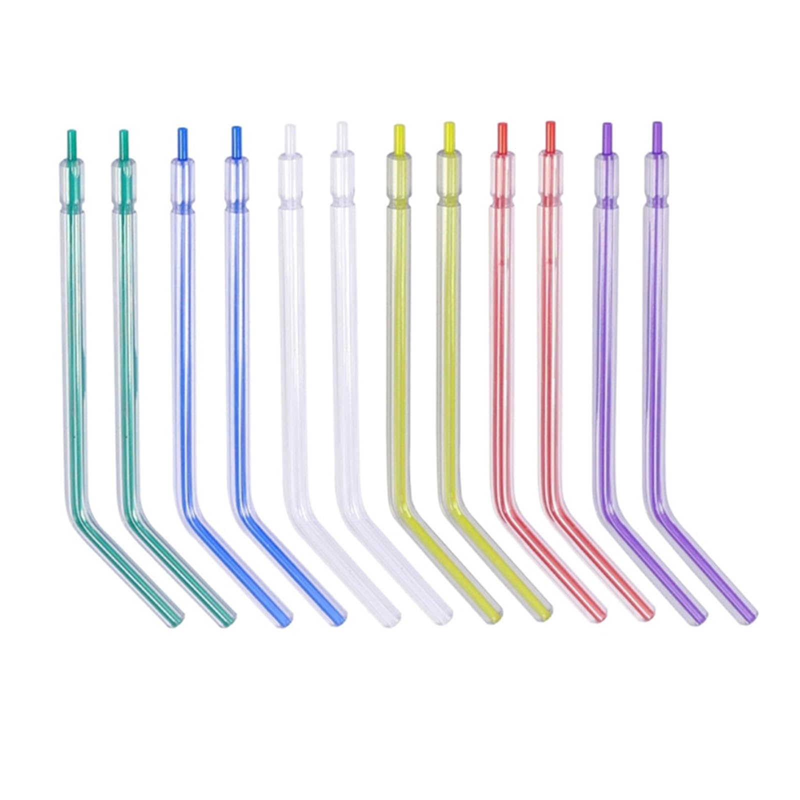 250Pcs Dental Air Water Syringe Tips, Disposable Spray Nozzles Tips, Rainbow 3 Way Water Syringe Connector Tips for Oral Teeth Cleaning