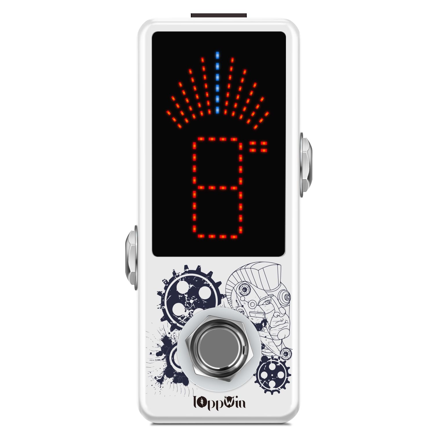 LT-910 Chromatisches Stimmgerät mit LED-Display und präzisem Stroboskop-Modus (0,1% Genauigkeit) – Metallgehäuse, True Bypass, kompaktes Design für Gitarre/Bass/Violine