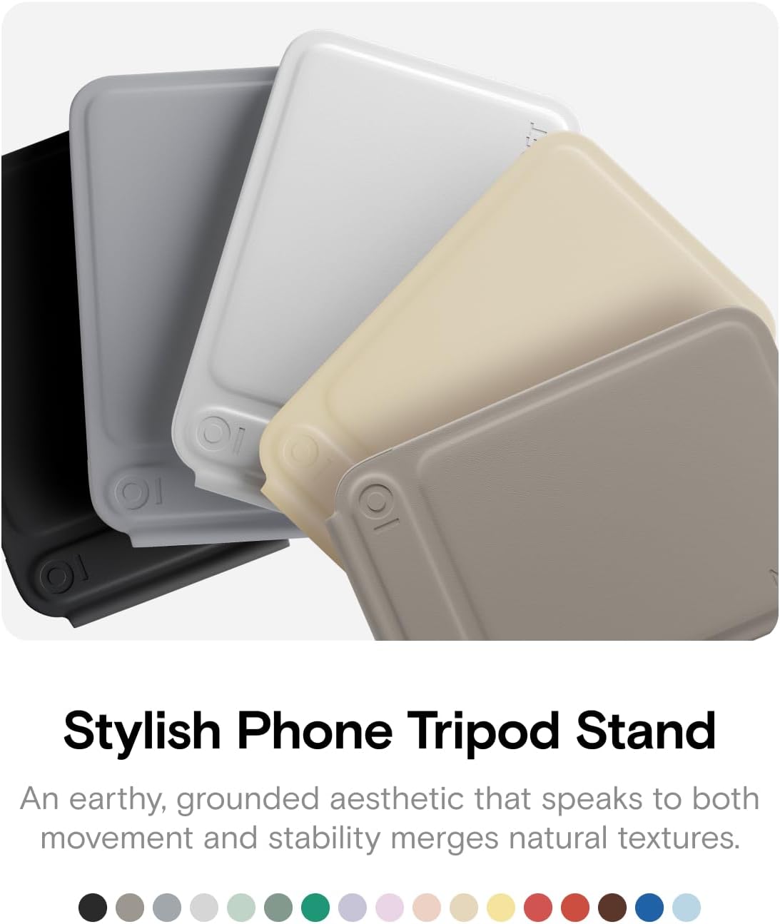 MOFT Phone Tripod Stand Selfie Stick for iPhone, Multi-Angles iPhone Stand, Lightweight & Portable Phone Holder, Strong Magnets, MOVAS Vegan Leather, Travel Essentials, Jet Black (Without Card Slot) - Image 7