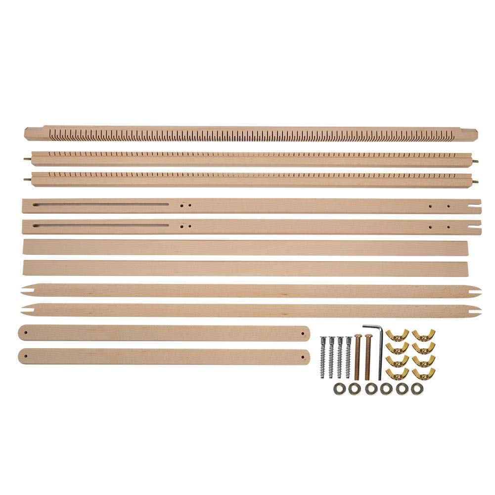 Métier à Tisser en Bois Bricolage Machine à Tisser à la Main en Bois Support Réglable Tapisserie Laine Outil à Tricoter Grand Cadre pour Débutant