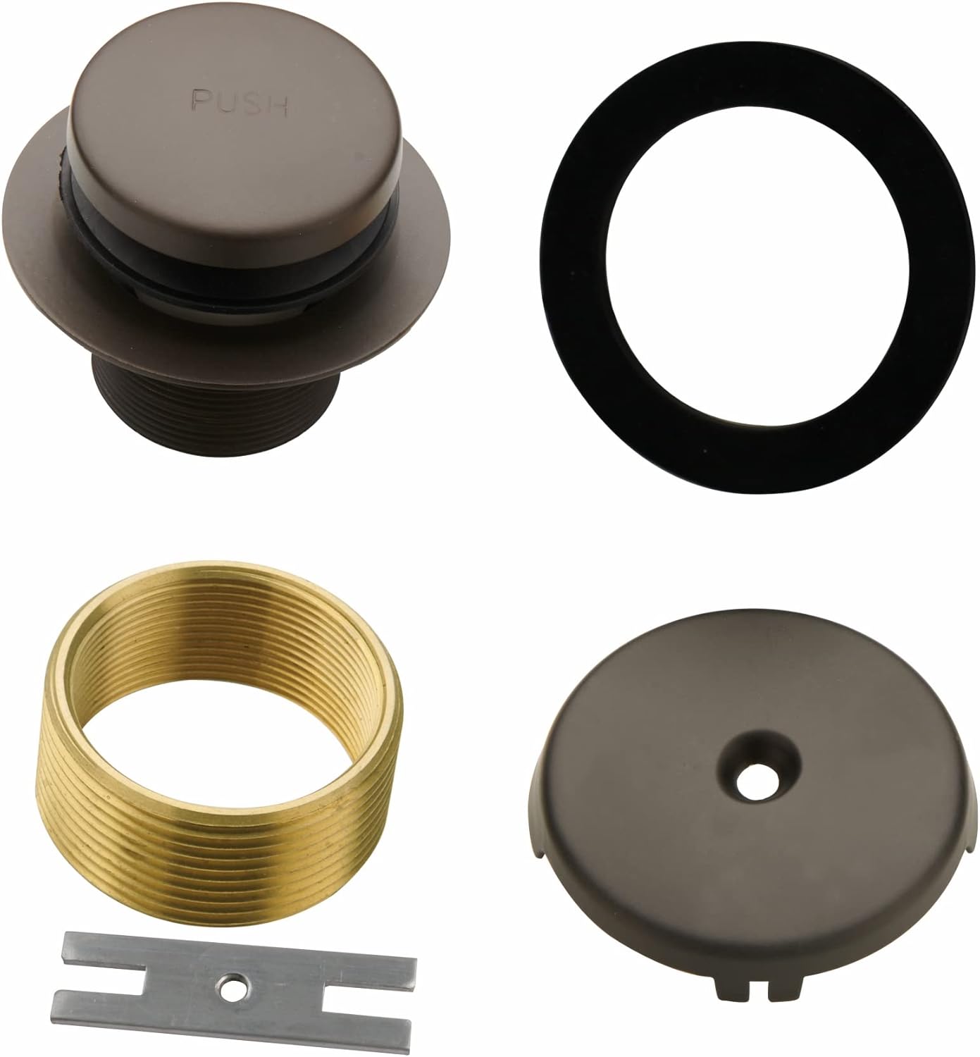 Hidrop Bronze Tub Drain Tip Toe Bathtub Drain Conversion Kit Assembly