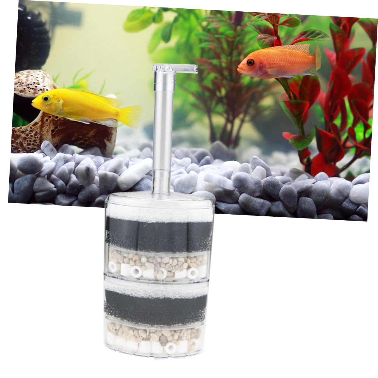 BESPORTBLE Filtro de Acuario filtrar colador Filtro de Esquina del Acuario Filtro de pecera Filtro Multicapa Mini Equipo