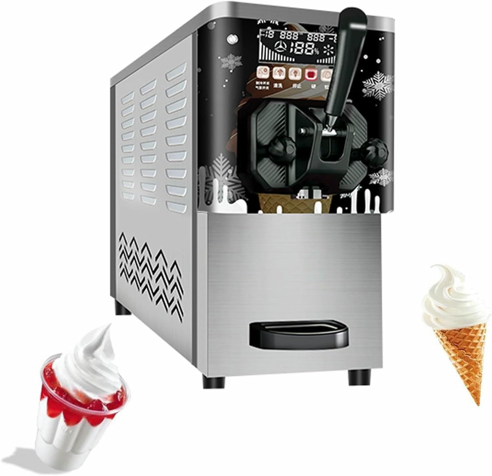 Ice Cream Maker Machine Commercial Ice Cream Machine Cone Fully Automatic Single Head Soft Ice Cream Machine Ice