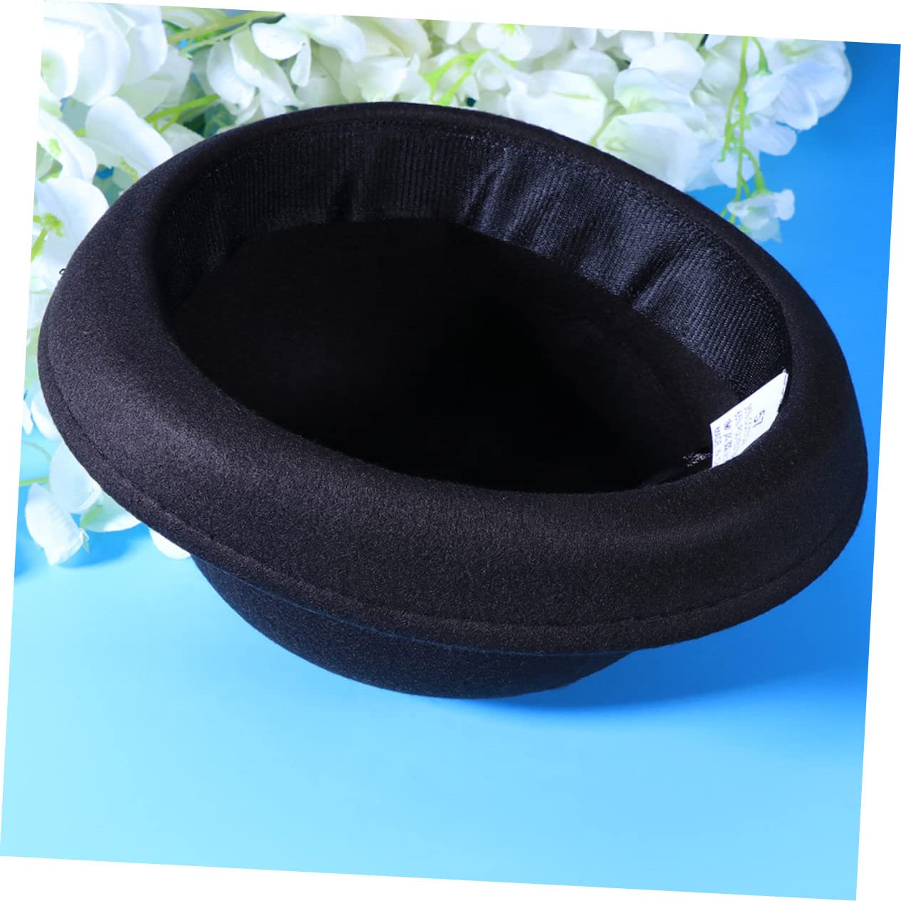 Bombetta di Lana Modisteria Cappello Jazz Cappelli da Festa Cappello A Cilindro Nero Cappello da del Festival Cappelli Fedora da Donna Provato Black
