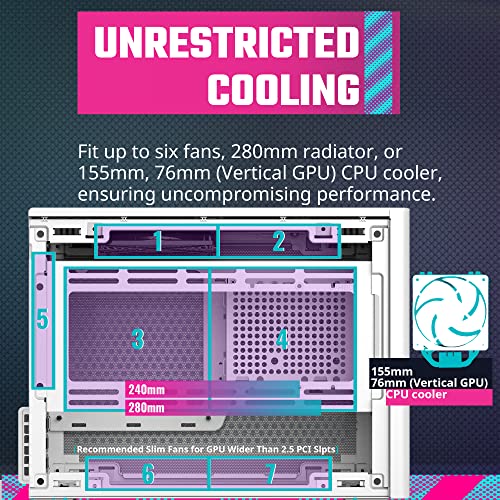 Image of Cooler Master NR200 White SFF Small Form Factor Mini-ITX Case & Gigabyte A520I AC