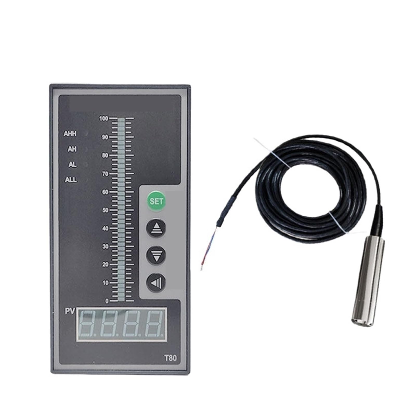 Regulador de presión, Interruptor De Presión, Controlador Nivel Líquido Y Aceite Agua DC24V, Pantalla Luz Columna, Entrada Universal Del Sensor Transmisor 4-20MA Para Bomba,para compresor(10 meters)