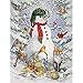 Bits and Pieces - 300 Piece Jigsaw Puzzle for Adults - Woodland Snowman - 300 pc Snowy Winter Scene Jigsaw by Artist Kathy Goff