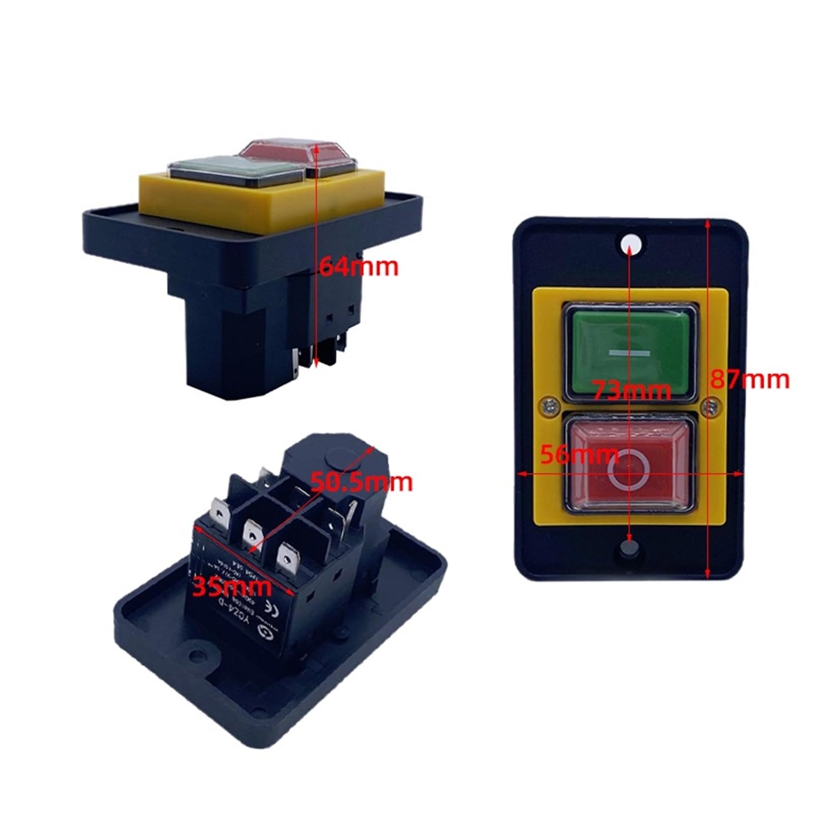 YCZ4-D Electromagnetic Switch Starter Push Button Machine Tool Equipment Safety Control Replace KLD28A KJD17A 1Pcs