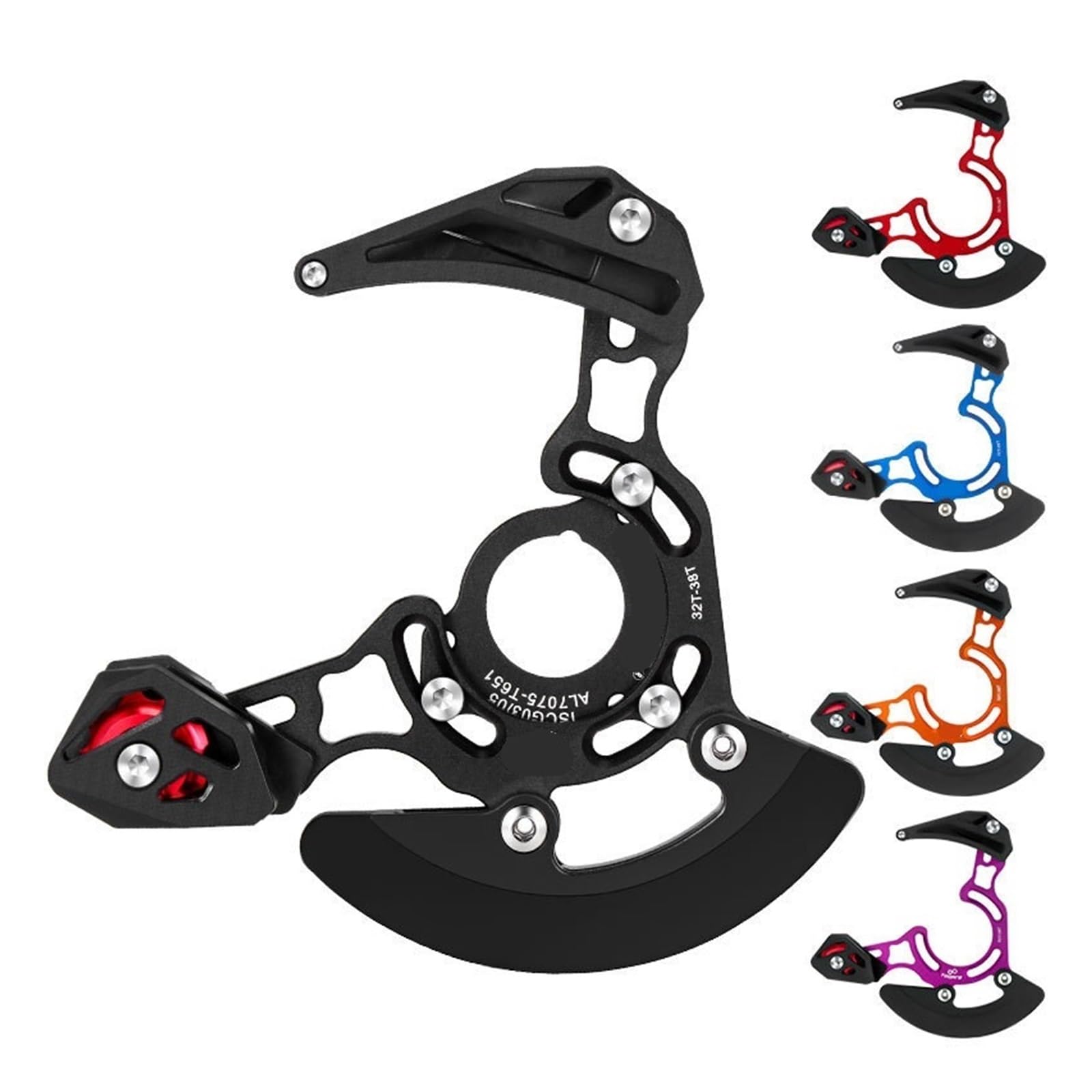 Compatible con bicicletas de montaña, piezas ciclismo, guía cadena bicicleta, accesorio BB, estabilizador tensor extractor cadena(Matte Black3)