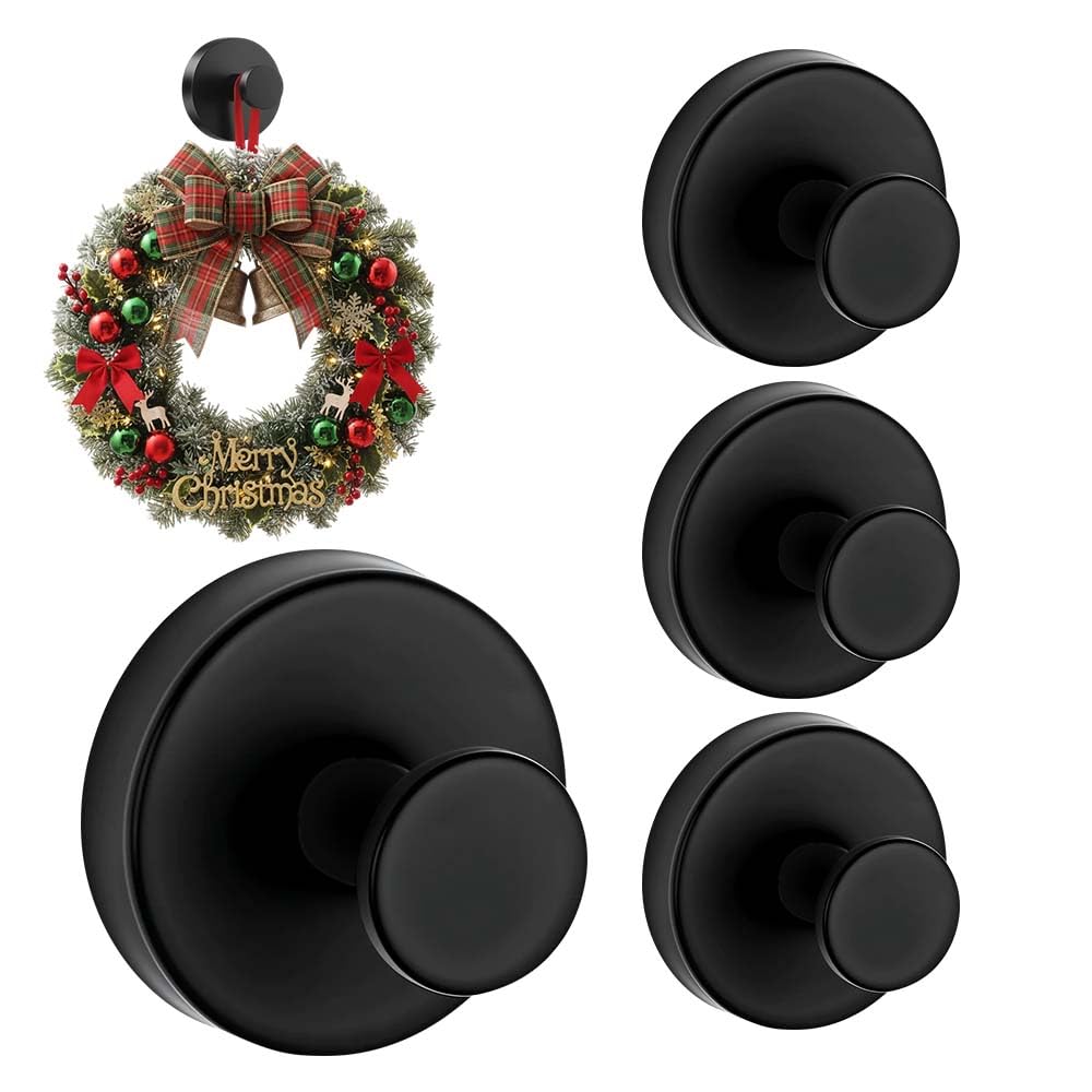 No Hardware Garland Hanger, Front Door Garland Hanger, Black, 4