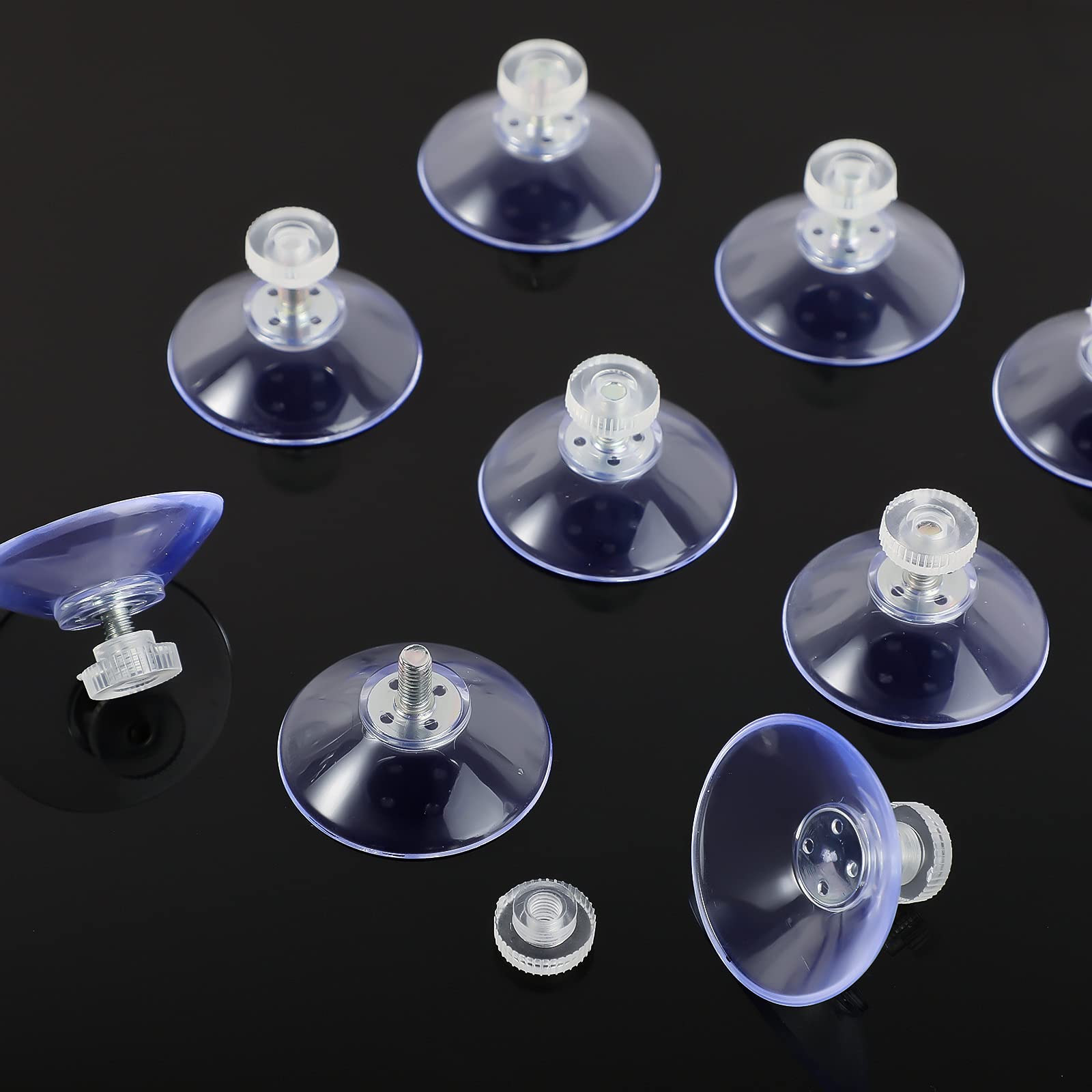 Ventouses Avec Vis 12 Pièces - Transparentes PVC - Pour Verre, Carrelage - Suspension Déco
