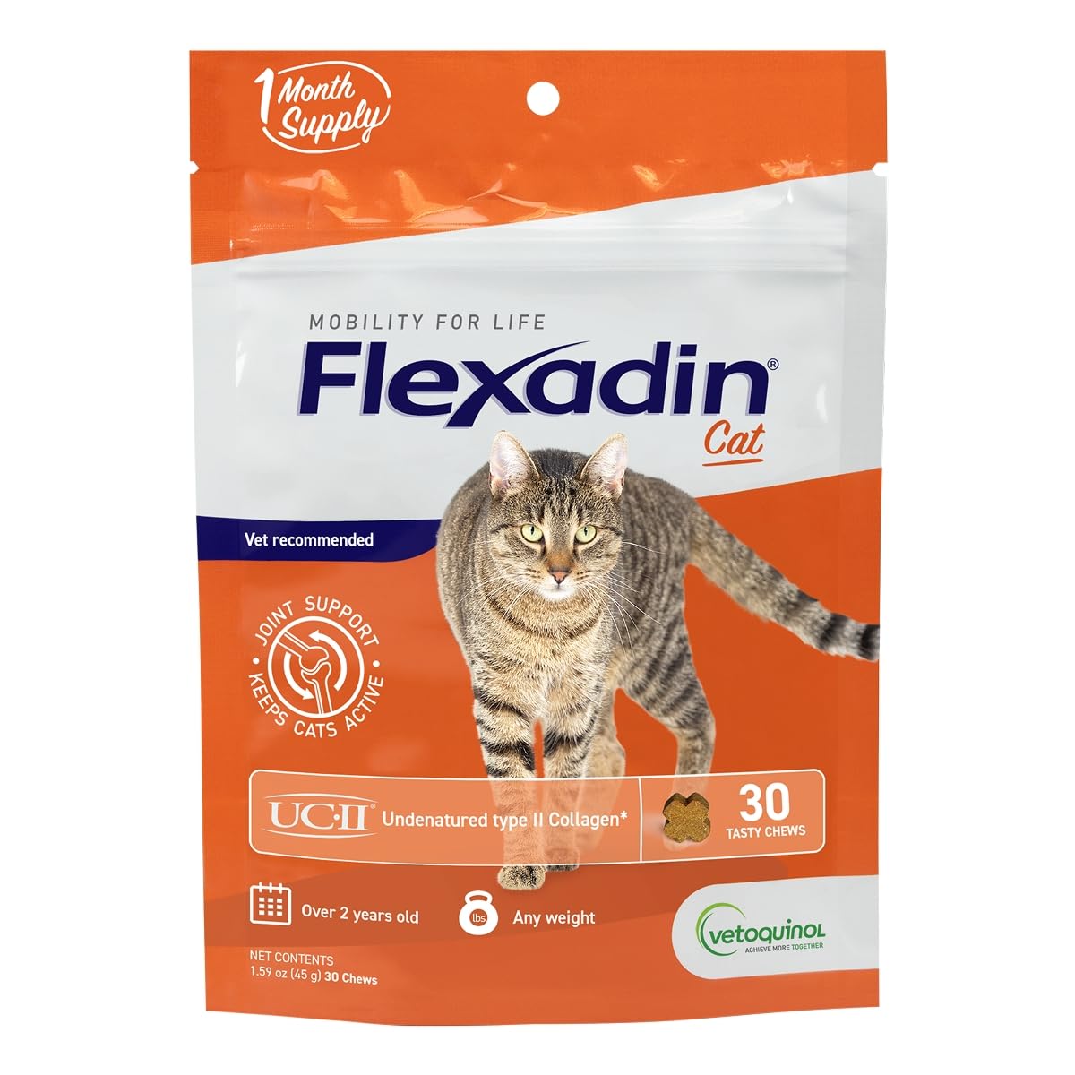 Amazon.com: Vetoquinol Flexadin Joint Support Chews for Cats, Beef