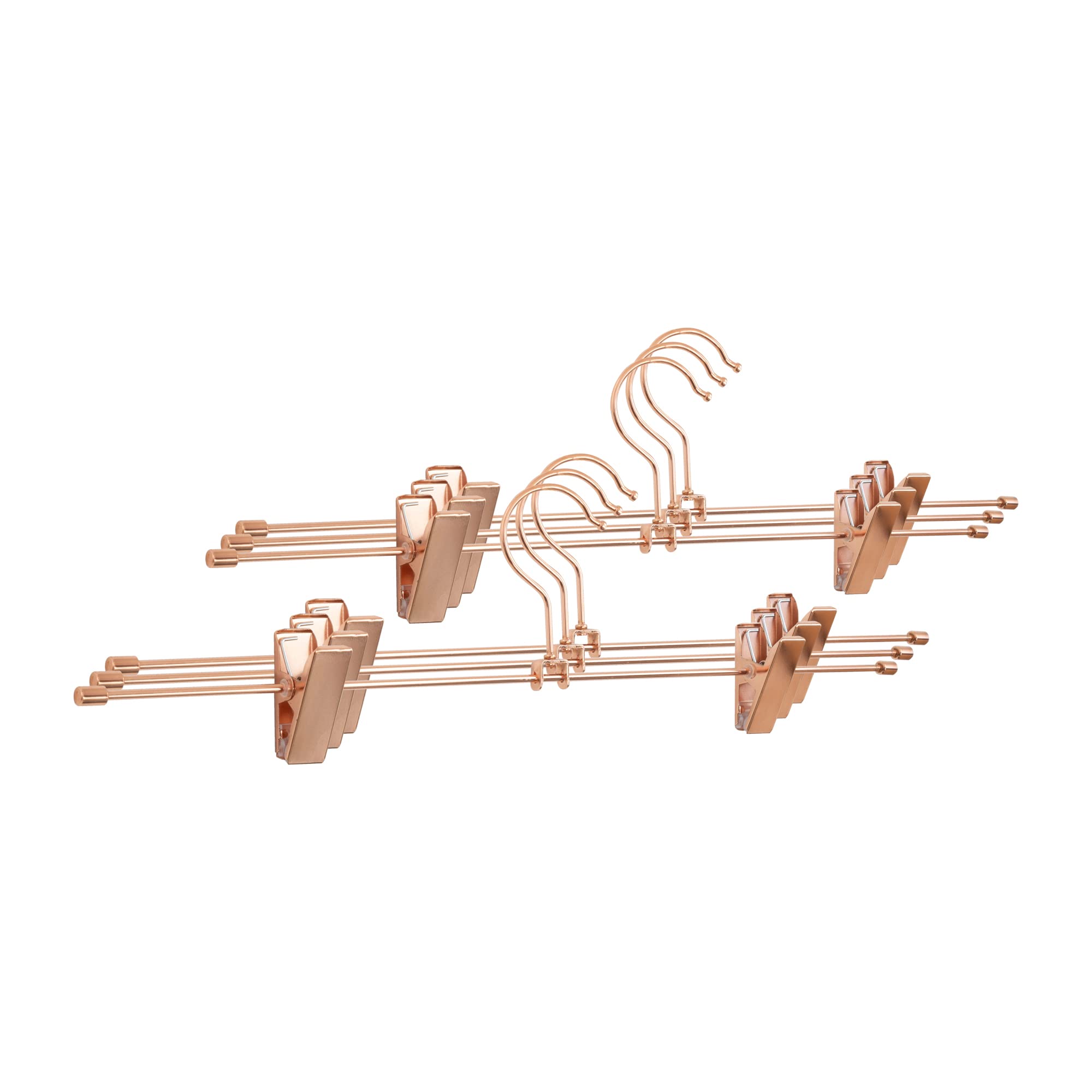 6X Natural Goods Berlin Percha para Pantalones Gard, Percha giratoria 360°, Metal, Gancho Giratorio, Percha Multifuncional, para percheros y percheros (Oro Rosa, Juego de 6)