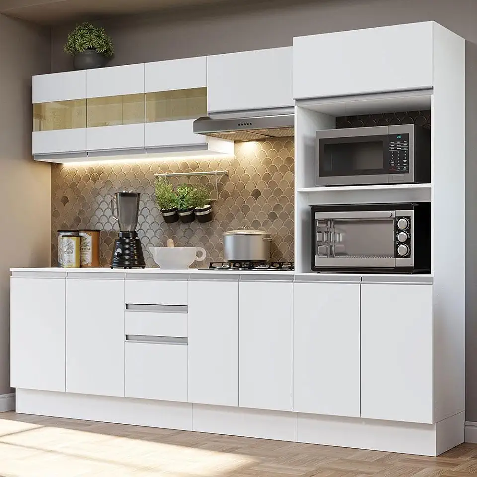 Armário de Cozinha Completa 100% Mdf 250 cm Smart Madesa 02
