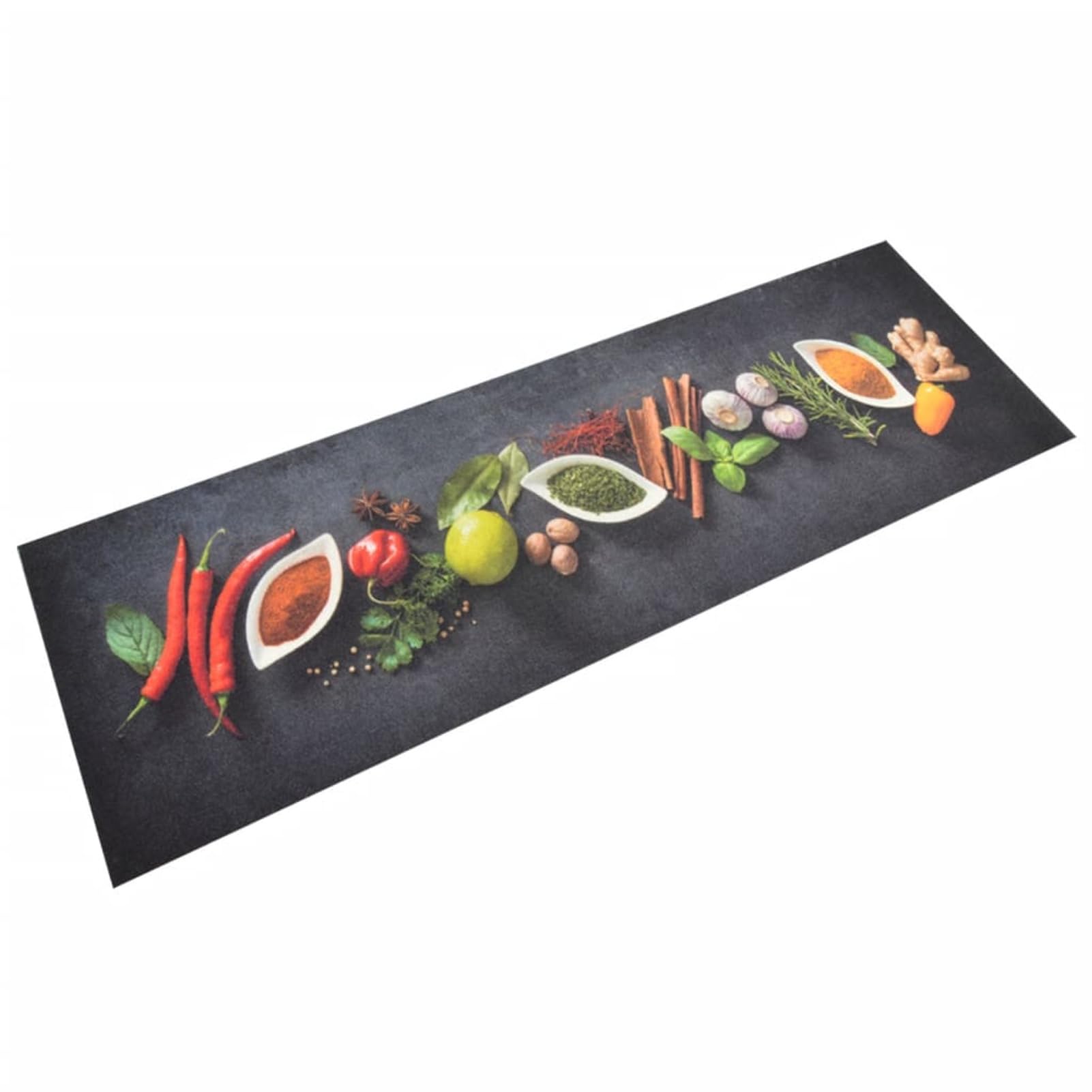 Küchenteppich Waschbar Gewürze 60x180 cm Samt, Teppich Küche, Küchenläufer, Läufer Küche, Teppich Für Die Küche, Teppich Läufer
