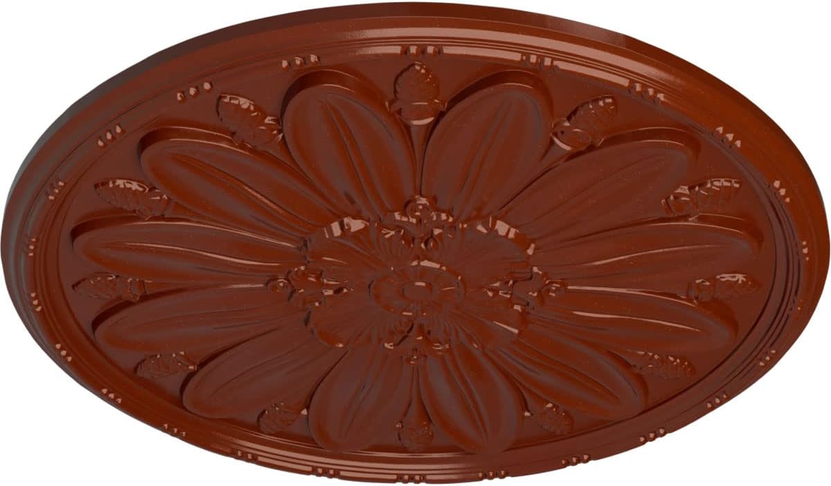 Ekena Millwork CM40DLFIF 40"OD X 1 7/8"P Delfina Ceiling Medallion , Firebrick