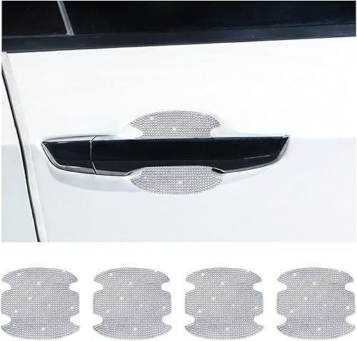 BESULEN 4 piezas de protector para manija de puerta de auto de cristal, adhesivo de protección contra arañazos con strass para manija de puerta de
