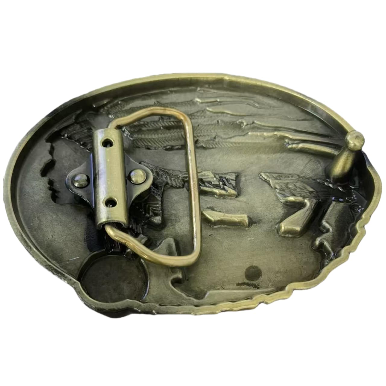 ZPPDECOR Untamed Spirit Indian Chief Motor Rider Oval Antique Western Belt Buckle