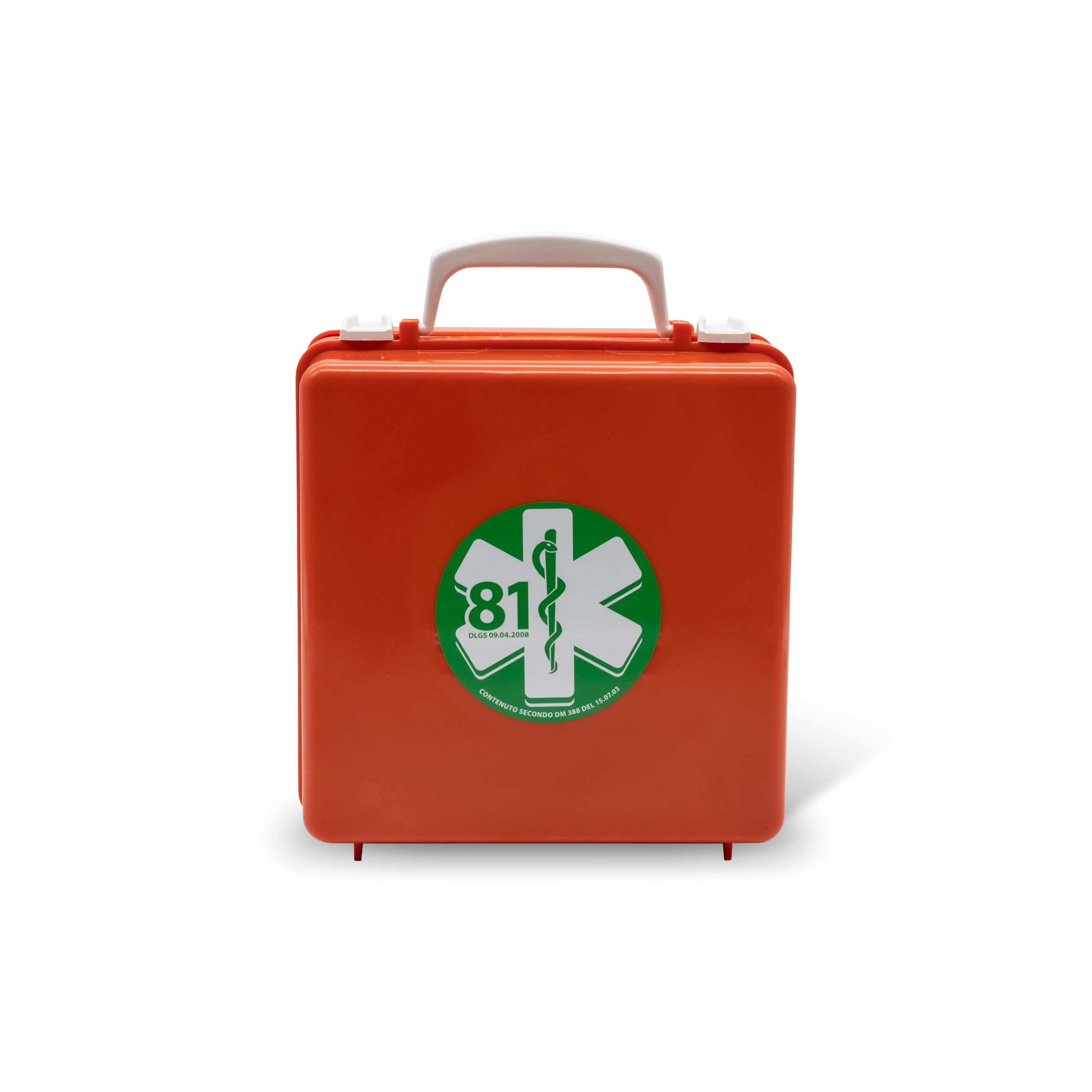 Valigetta di Pronto Soccorso attacco a parete Tenuta ermetica ALL. 2 contenuto maggiorato con divisori interni FINO A 2 LAVORATORI 225x240x123 mm