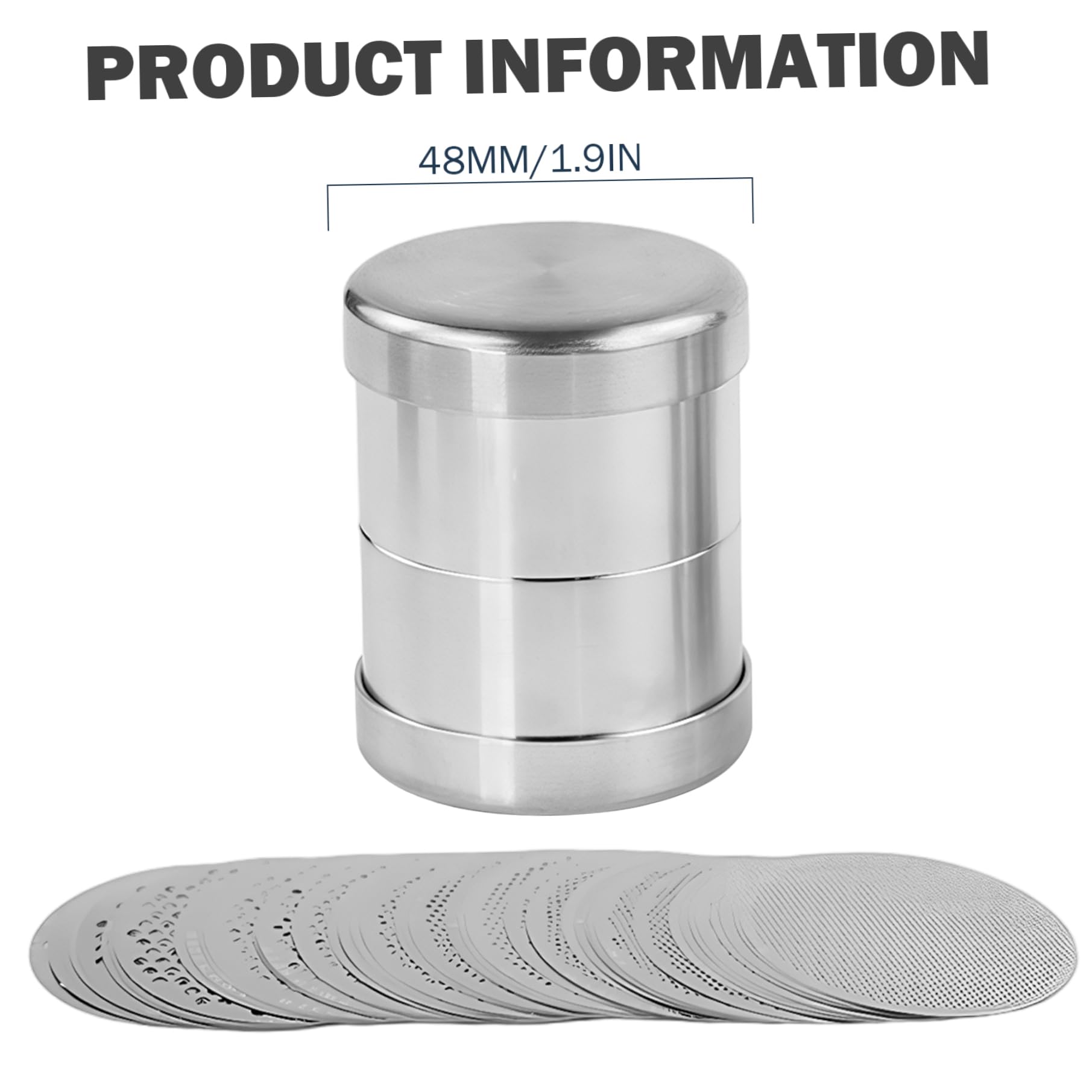 Tamis de tri de perles 48 mm en acier inoxydable – Outil fabrication bijoux à mailles fines pour le tri des diamants et le dimensionnement des pierres