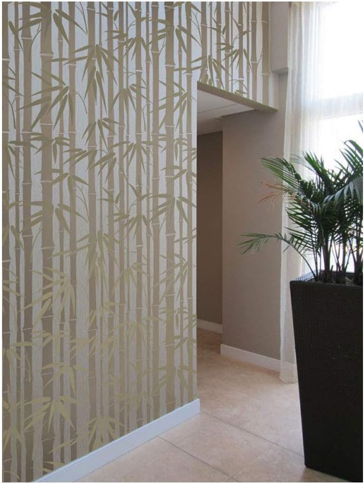 Bamboo Allover Wall Stencil Large Wall Stencils for Modern Painting Try Instead of Wallpaper DIY Home Decor Designs