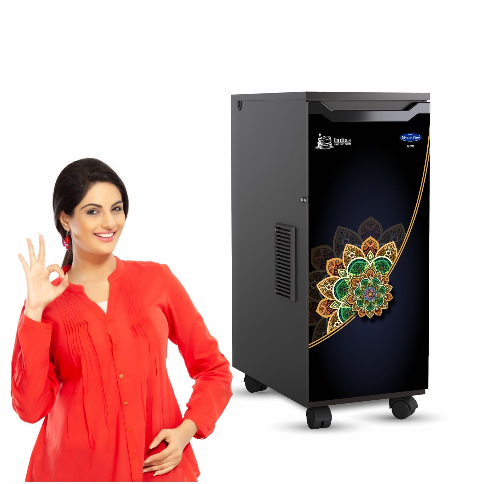 Sponsored Ad - Eco Modern Art Atta Chakki Flour Mill Fully Automatic Domestic Ghar Ghanti for Grinding Masala and Grains, with Standard Accessories (0.75 Units/Hr) 7 to 8KG