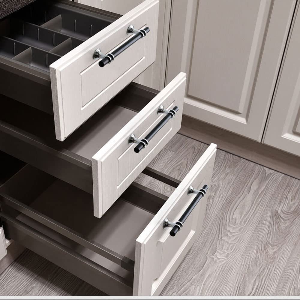 Poignée de tiroir pour meuble de cuisine en argent vieilli 153 mm [844
