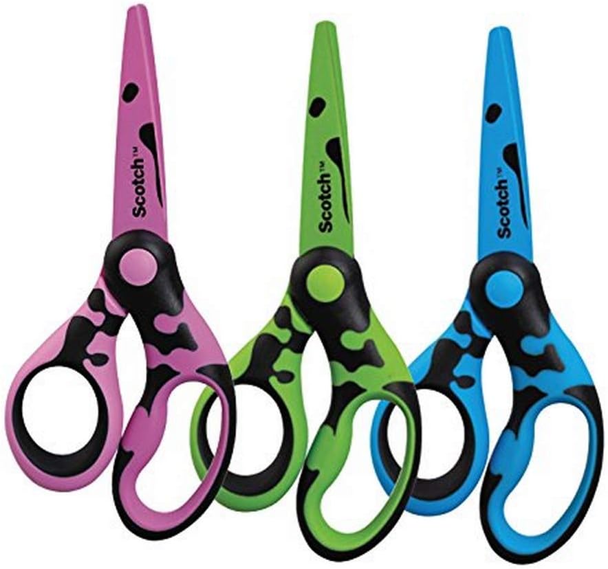 Scotch1561DS-MIX 16.5 cm Deco Scissors - Pink/Blue/Green,Assorted color