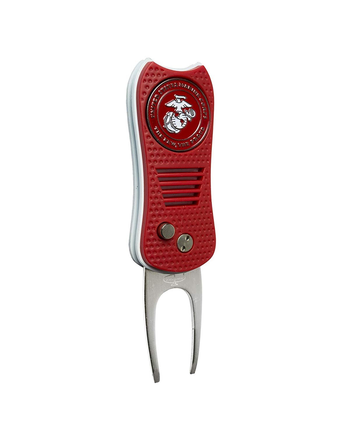 Team GolfU.S. Marines Switchblade Divot Tool with Ball Marker, magnetically Attached