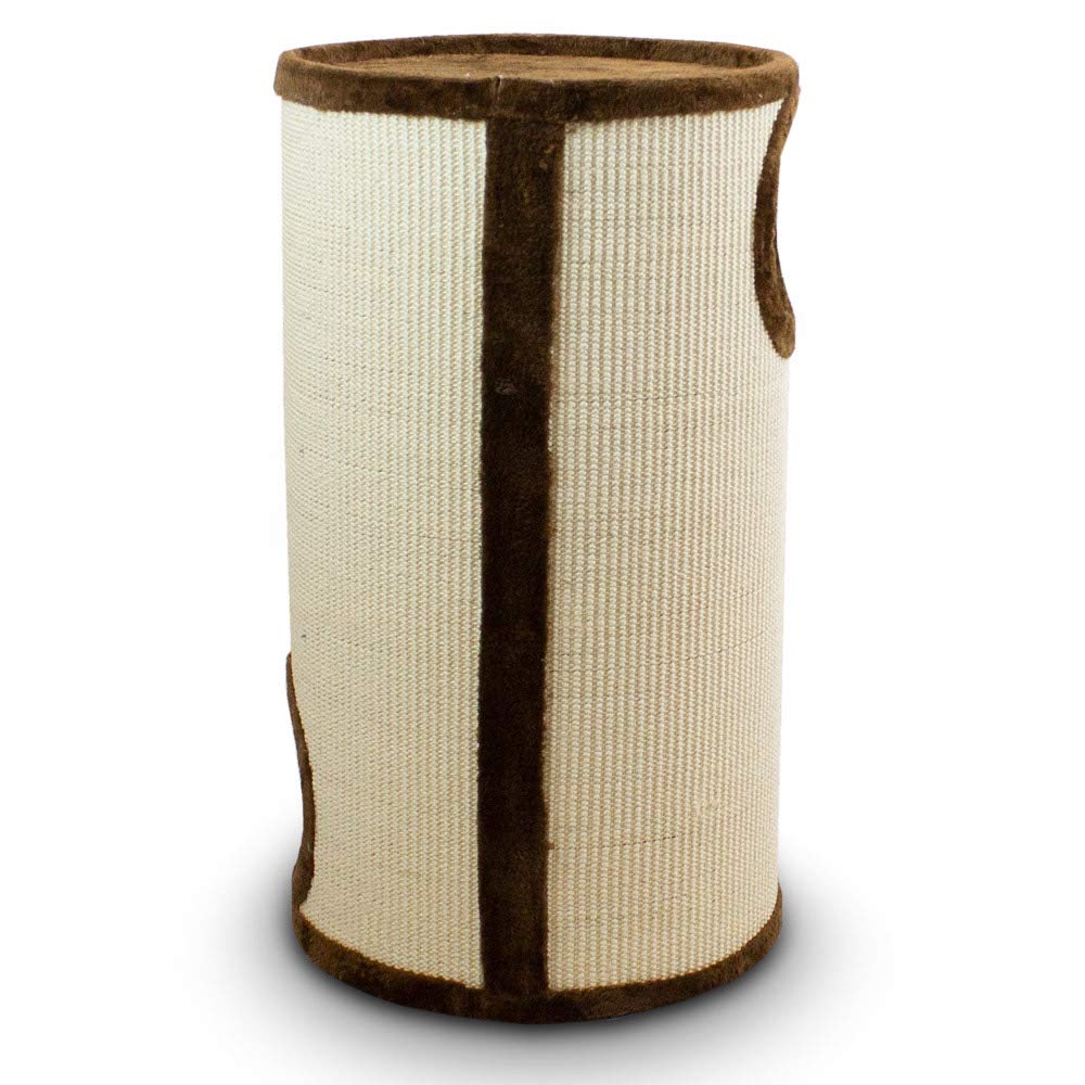 BITUXX® Sisaltonne Kratztonne Katzentonne Katzenbaum Katzenhöhle Kratzbaum mit Plüsch und Sisal … (70cm, Braun)