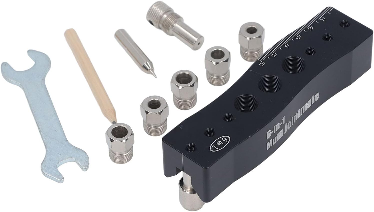 Dowel Jig Kit, Self centering Line Scriber Woodworking Tools, Drill Guide for Straight Holes, Aluminum Alloy CNC Dowelling Locator Punch