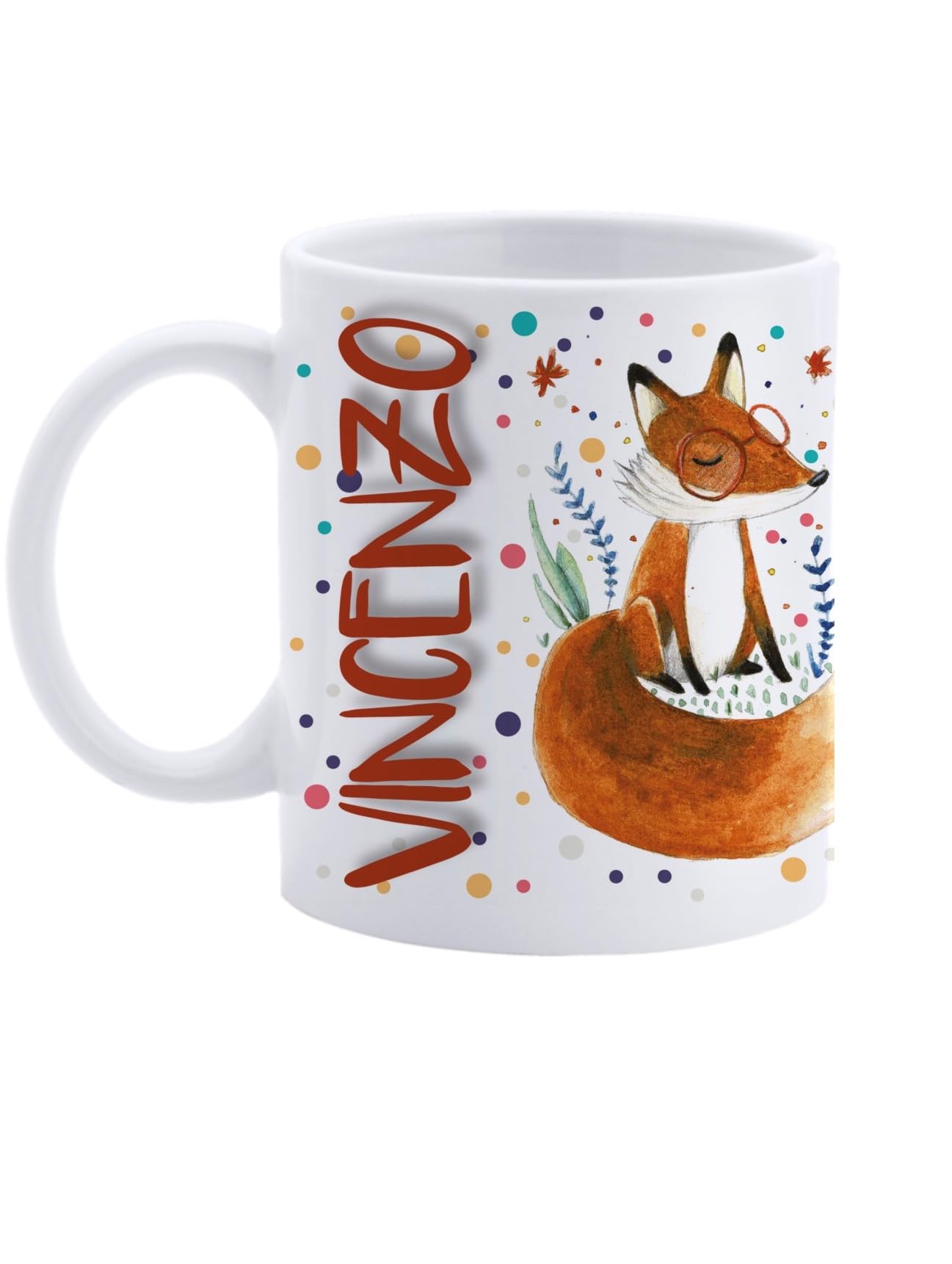 Paolo Chiari Tazza in Ceramica Caffè e Tè, Personalizzata con Nome, Idea Regalo Compleanno per Amici e Familiari, Certificata per Alimenti, Adatta al Microonde, Made in Italy (Vincenzo)