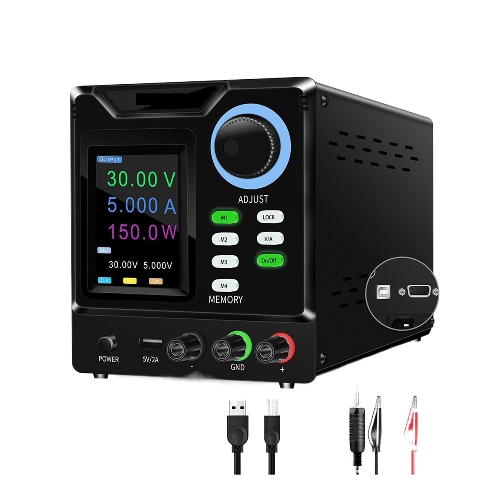 Alimentation de laboratoire réglable à découpage avec mémoire et interface USB