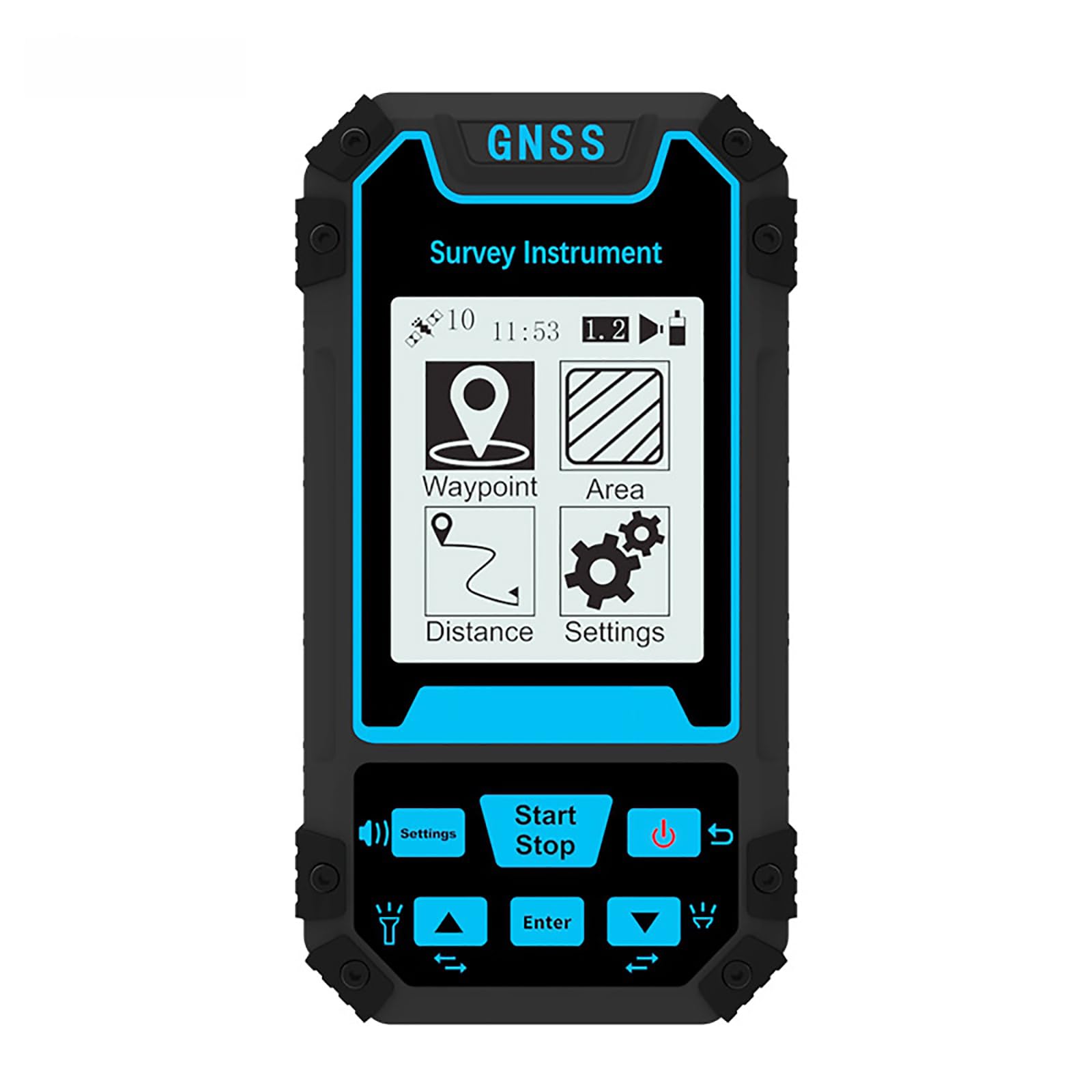 McbeAn Medidor Terrestre GPS, Equipo Topográfico GPS con Pantalla LCD De 2,4 Pulgadas, Barómetro Incorporado, Medición Precisa, Navegación Recargable En Tiempo Real De Alta Precisión, para Bosques