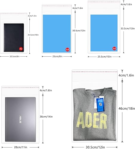 Miniatura 5 de Bolsas autoadhesivas de 2 x 3 pulgadas, 200 bolsas de celofán, pequeñas bolsas transparentes para violonchelo de 1 mil, para joyas, aretes,