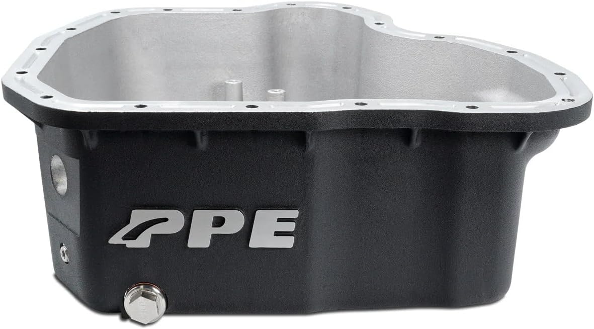 PPE Heavy Duty High Capacity Cast Aluminum Oil Pan (Black) 114052120 Compatible for 2011-2016 GM 6.6L Duramax